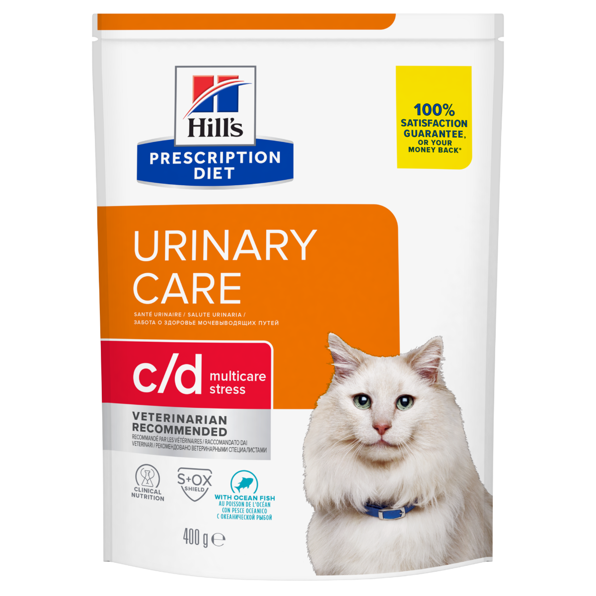 Hill's Prescription Diet C/D Multicare Stress Crocchette Pesce Oceanico Per Gatti 400g