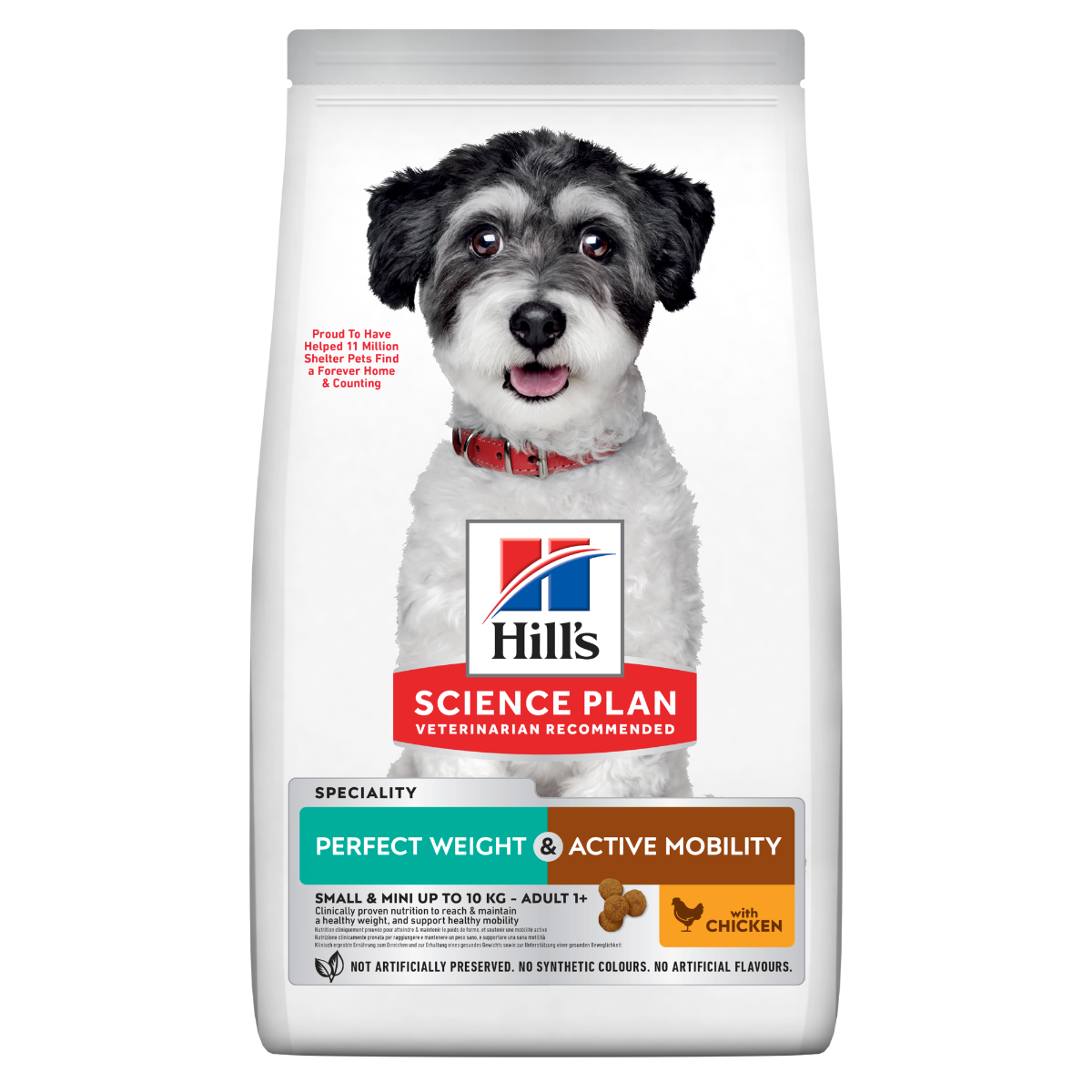 Hill's Science Plan Perfect Weight & Active Mobility Adult Crocchette Con Pollo Per Cani Taglia Piccola Sacco 1,5 kg