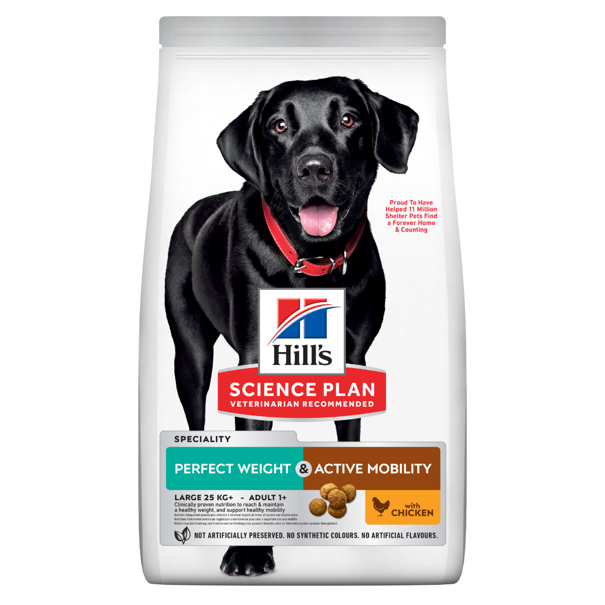 Hill's Science Plan Perfect Weight & Active Mobility Adult Crocchette Con Pollo Per Cani Taglia Grande Sacco 12 Kg