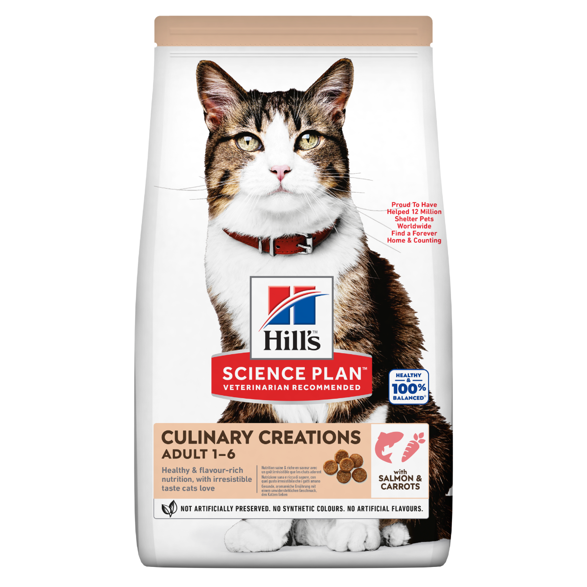 Hill's Science Plan Culinary Creations Medium Adult Crocchette per Gatti con Salmone E Carote 10kg