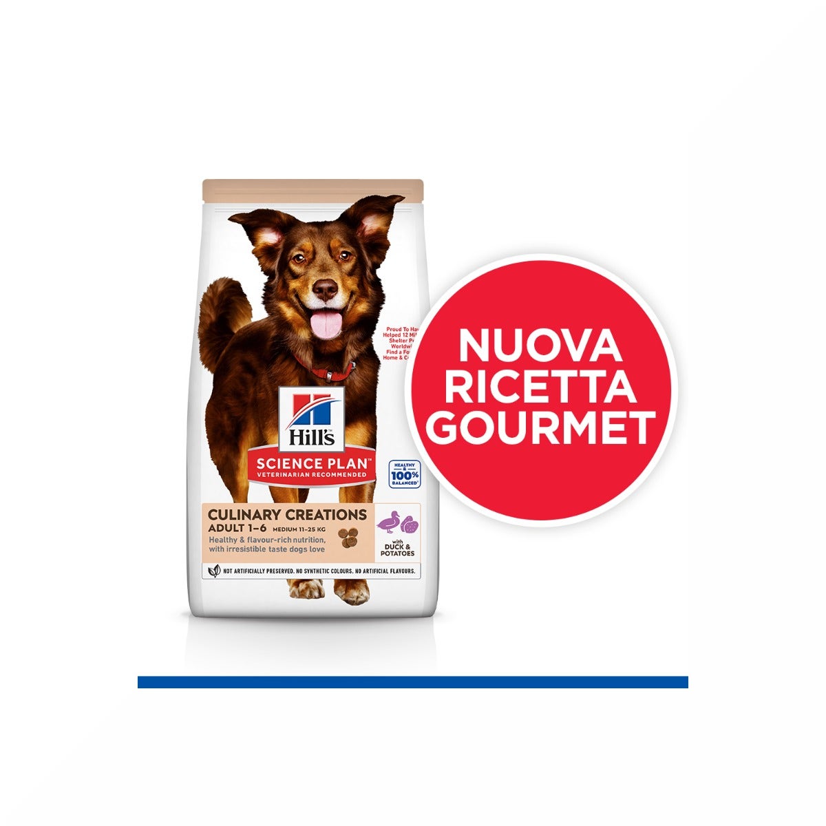 Hill's Science Plan Culinary Creations Adult Crocchette Con Anatra E Patate Per Cani Taglia Media Sacco 2,5 Kg