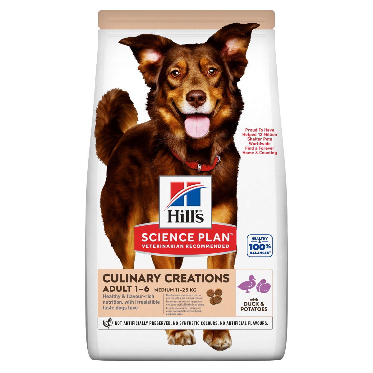 Hill's Science Plan Culinary Creations Adult Crocchette Con Anatra E Patate Per Cani Taglia Media Sacco 2,5 Kg