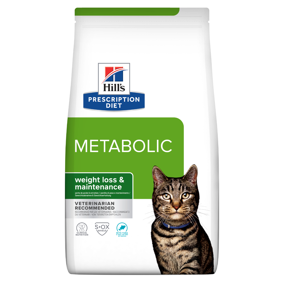 Hill's Prescription Diet Metabolic Croquetas de atún para gatos, bolsa de 1,5 kg