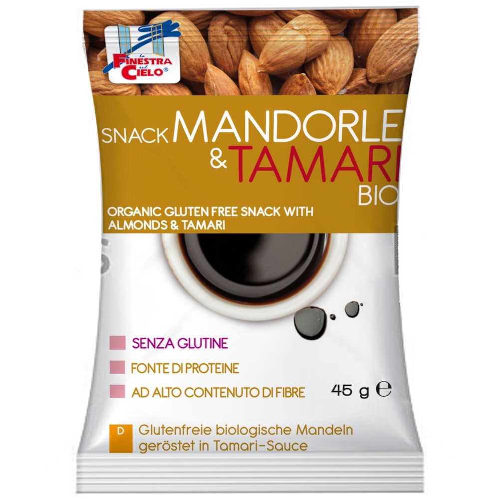 La Finestra Sul Cielo Snack Almendras / Tamari Bio Vegano 45g-2