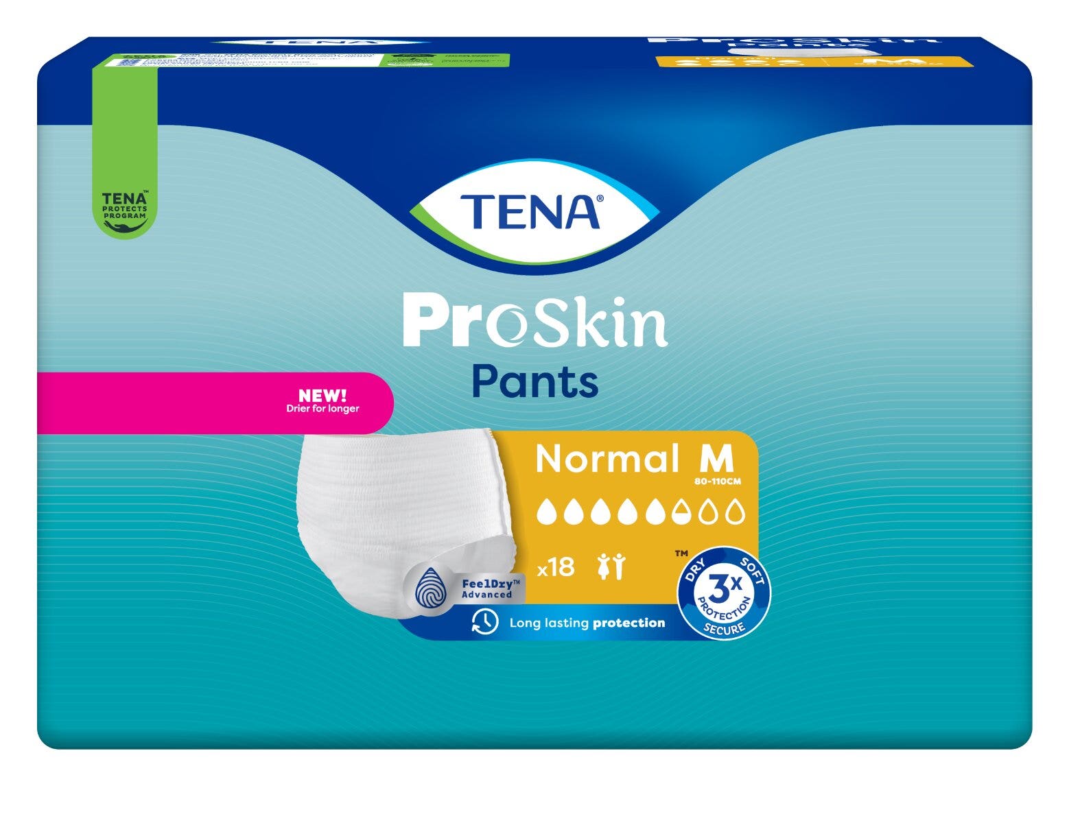 Tena Pants Normal, braguitas absorbentes, talla M, 18 unidades