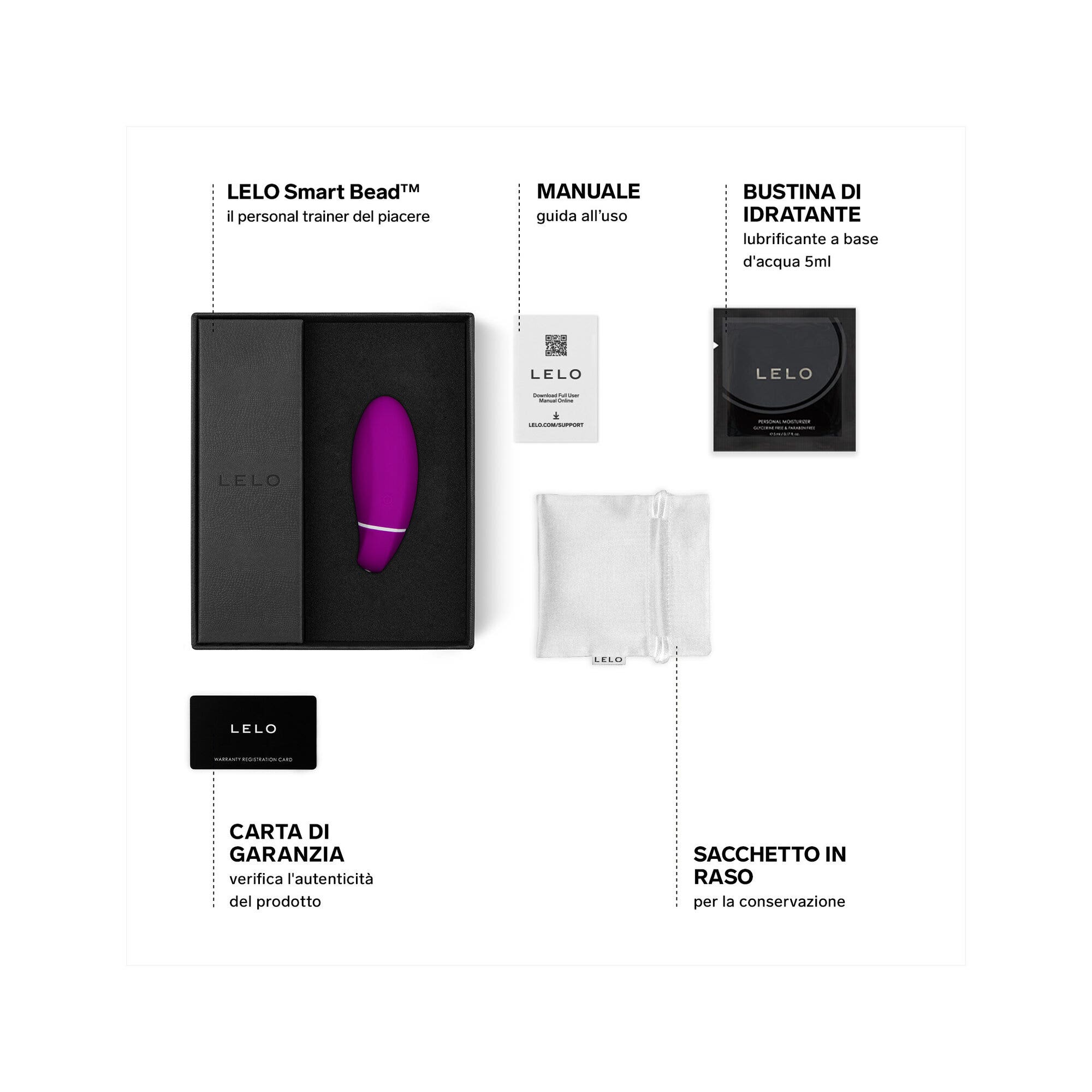 Lelo Luna Smart Bead Masajeador personal para mujer rosa