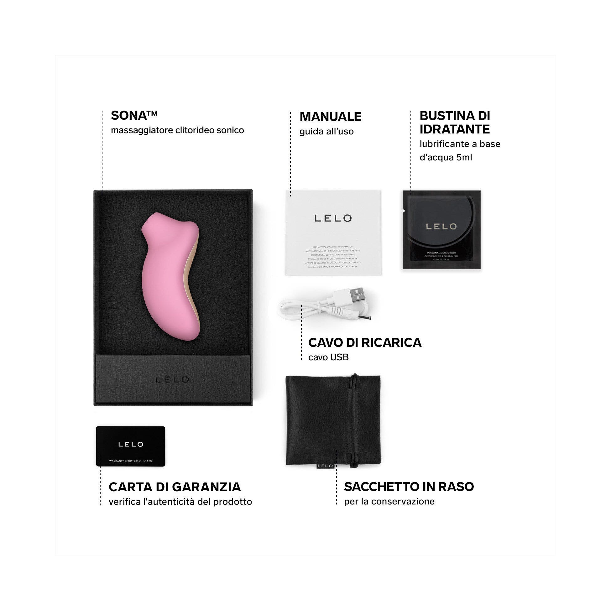 Lelo Sona Sonic Masajeador De Clítoris Rosa-3