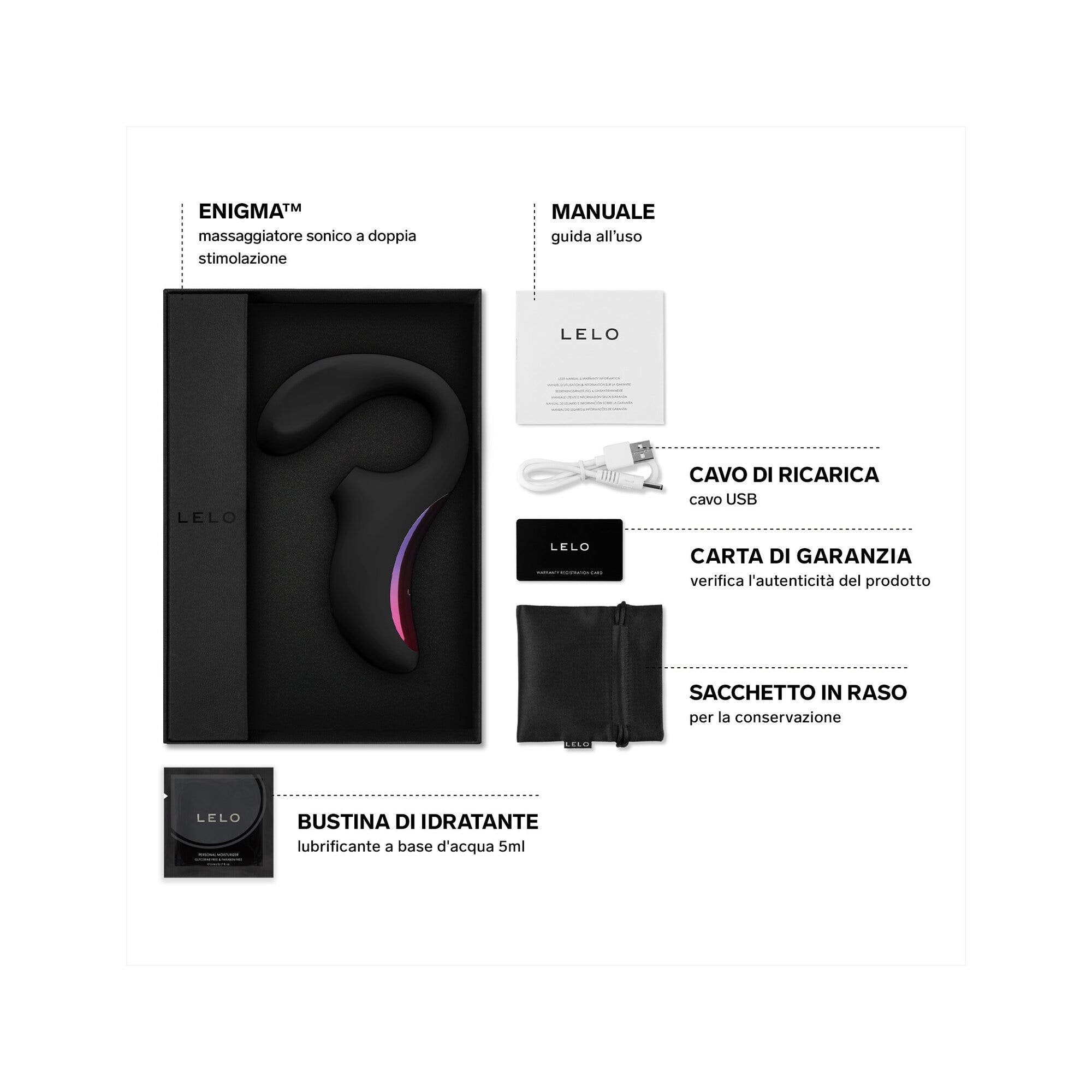 Lelo Enigma Massaggiatore Personale Donna Colore Nero