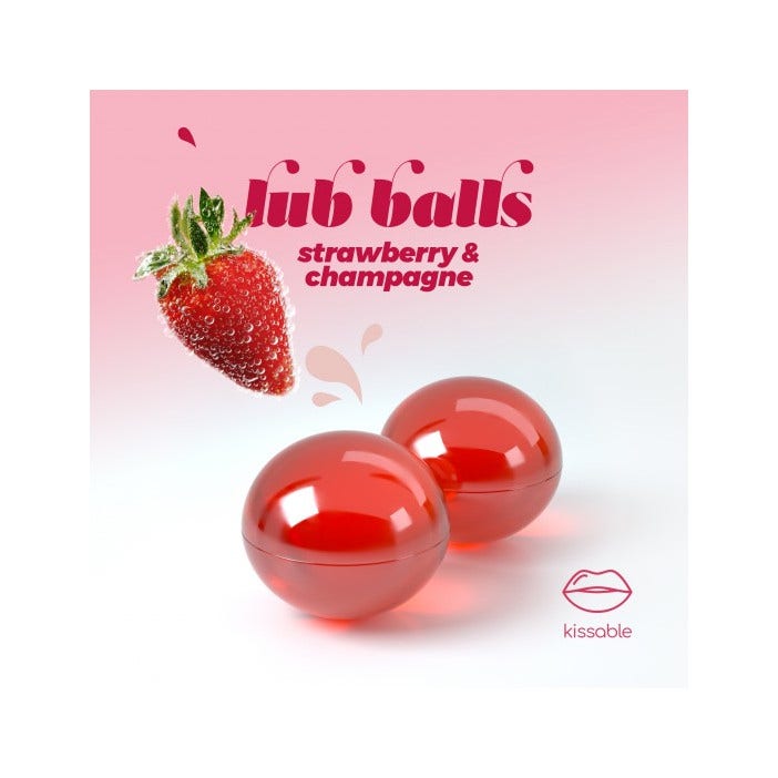 Crushious Lub Balls Palline Lubrificanti Gusto Fragola e Champagne