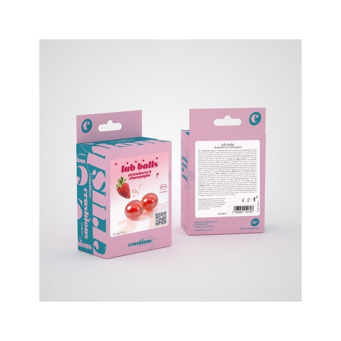 Crushious Lub Balls Palline Lubrificanti Gusto Fragola e Champagne