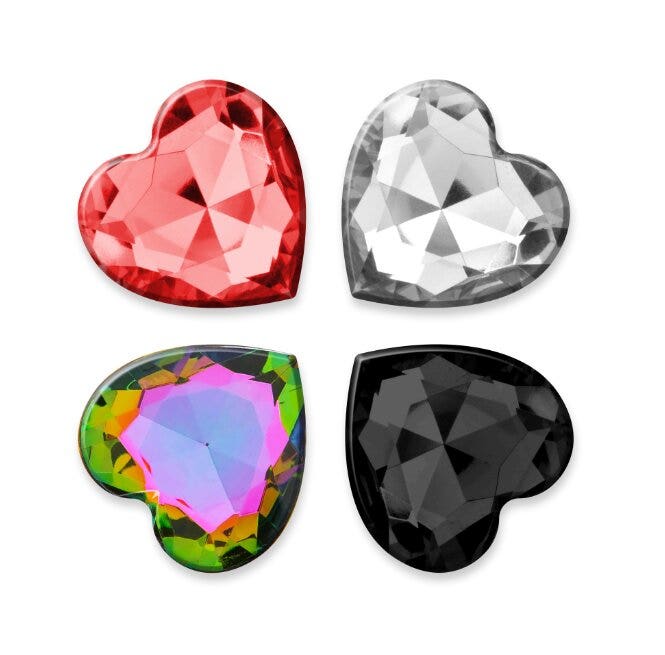 Crushious Cuore Plug Anale Piccolo Con 4 Gioielli Intercambiabili