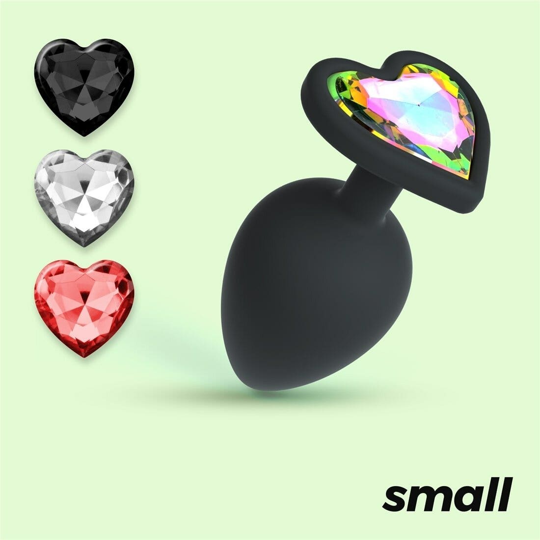 Crushious Cuore Plug Anale Piccolo Con 4 Gioielli Intercambiabili
