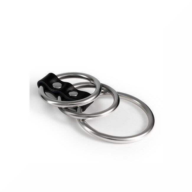 Crushious Saruman Set de 3 anillos para el pene de metal