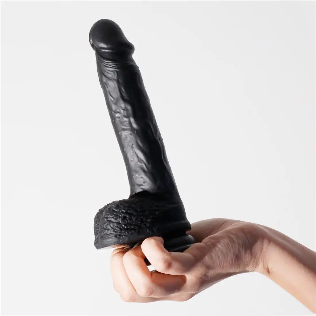 Crushious Dildo Invitiktus 8 In Silicone Liquido Colore Nero