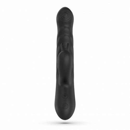 Crushious Lapin Vibratore Rabbit Ricaricabile Con Spinta Nero