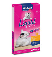 Vitakraft Snack Líquido Con Taurina Para Gatos Adultos Sobres 6x15g-1