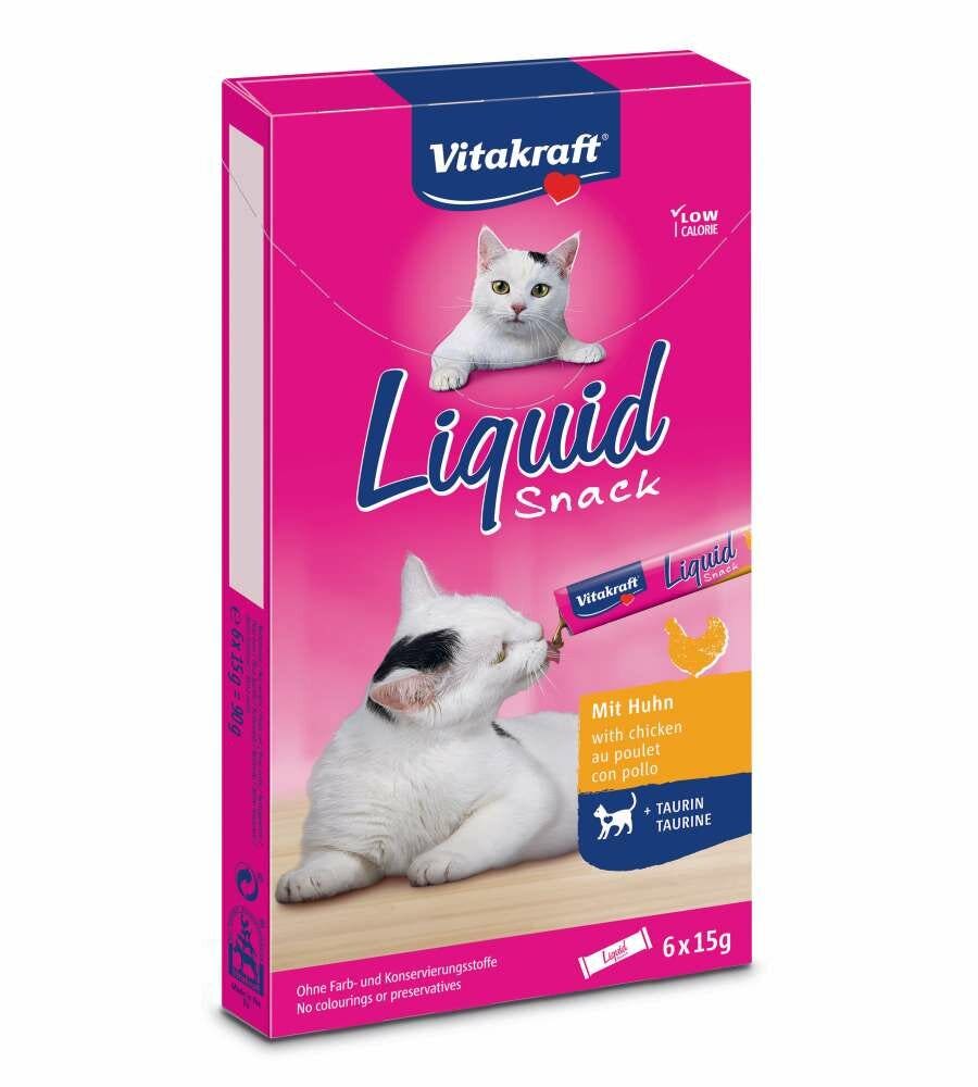 Vitakraft Snack Líquido Con Taurina Para Gatos Adultos Sobres 6x15g-2