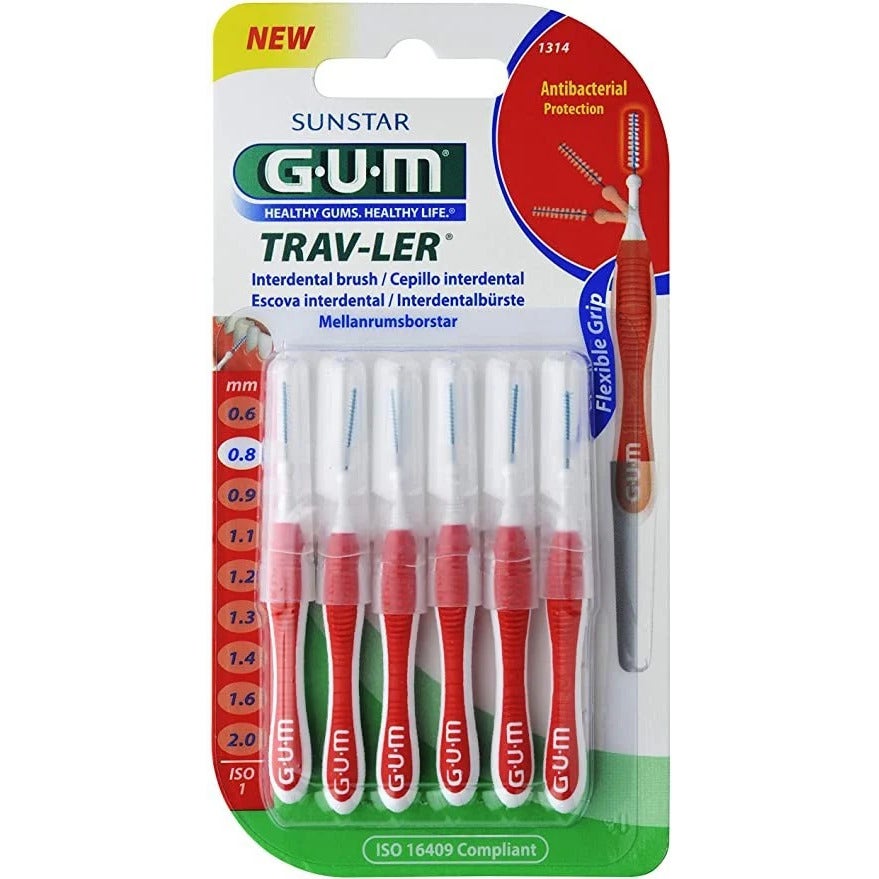 Gum Trav-Ler 0,8 Cepillo Pro 6 Piezas-3