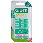 Gum Soft Pick Mint Comfort Flex: 40 cepillos interdentales grandes