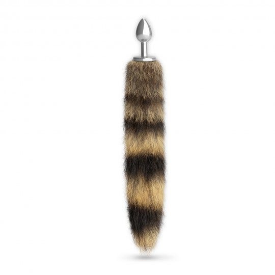 Crushious Plug Anale Foxy in Metallo Argentato con Coda