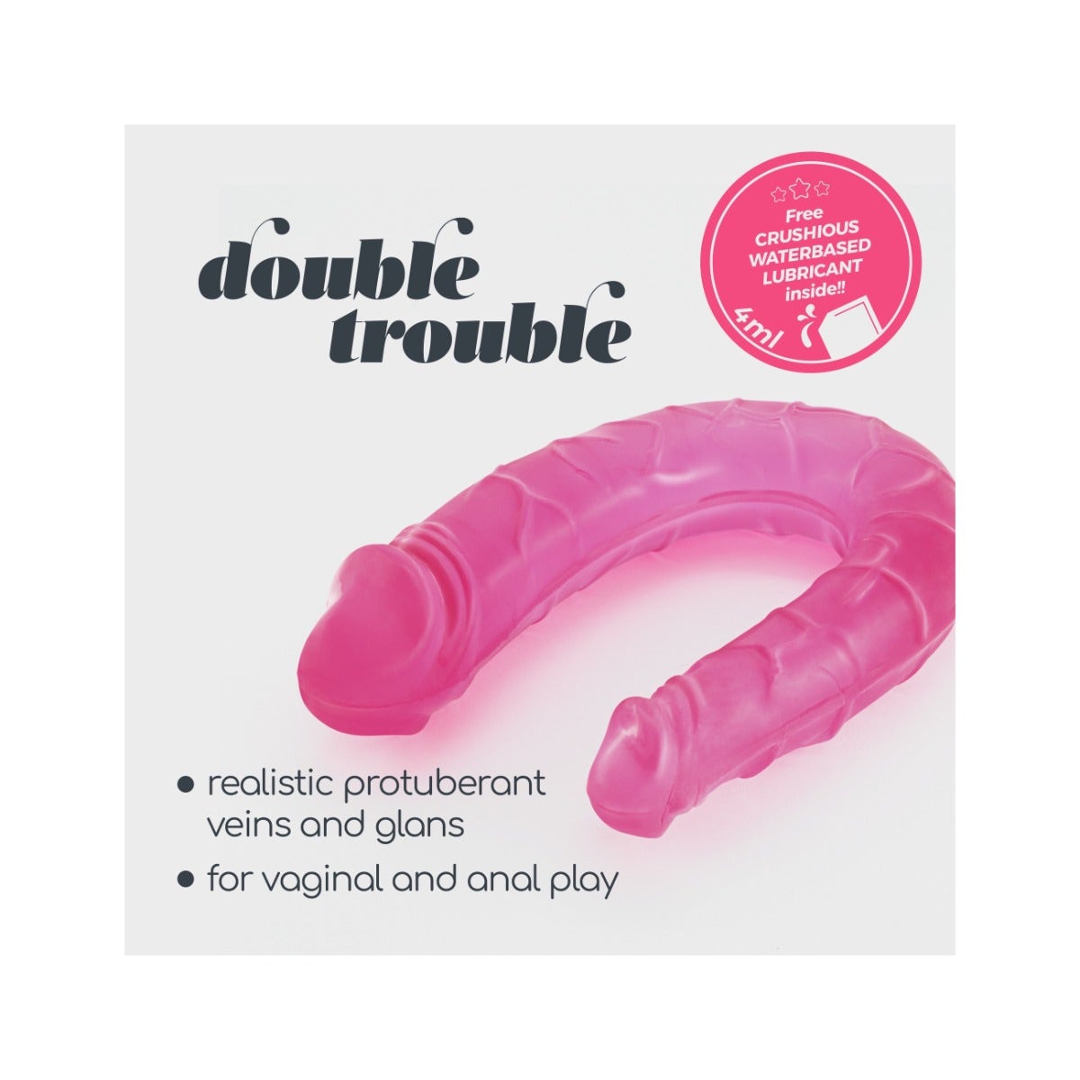 Crushious Dildo Doppio Rosa Double Trouble