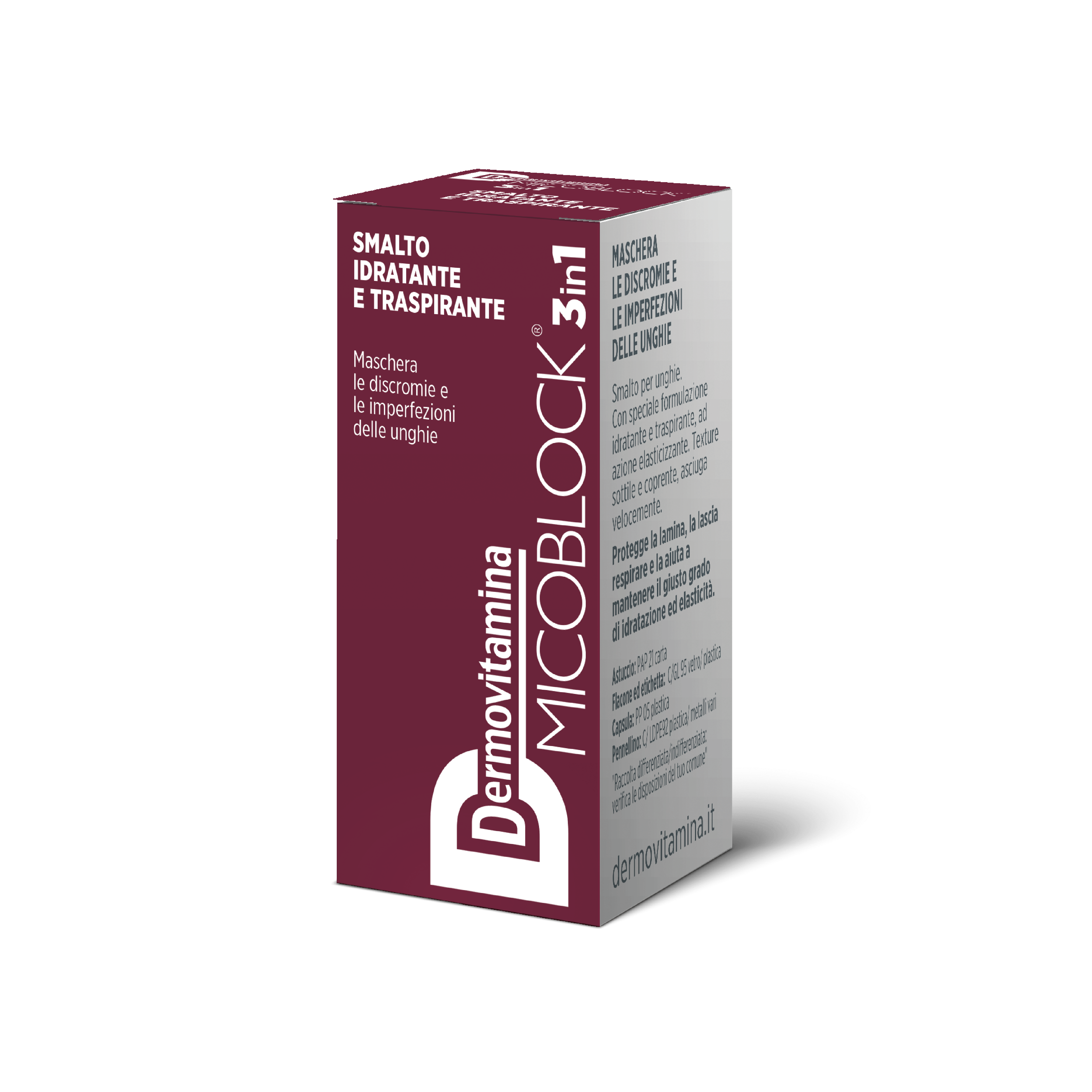 Dermovitamina Micoblock 3 en 1 Esmalte Burdeos 5 ml