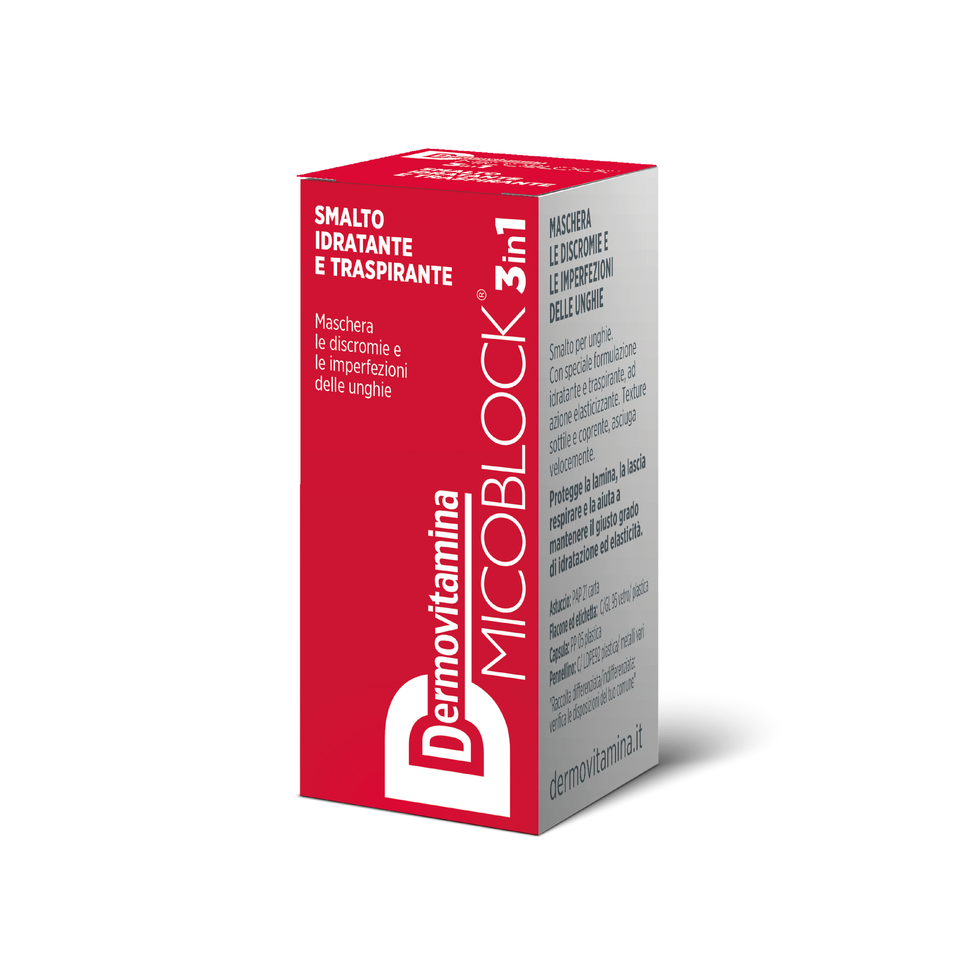 Dermovitamina Micoblock 3 En 1 Esmalte De Uñas Rojo 5ml-4