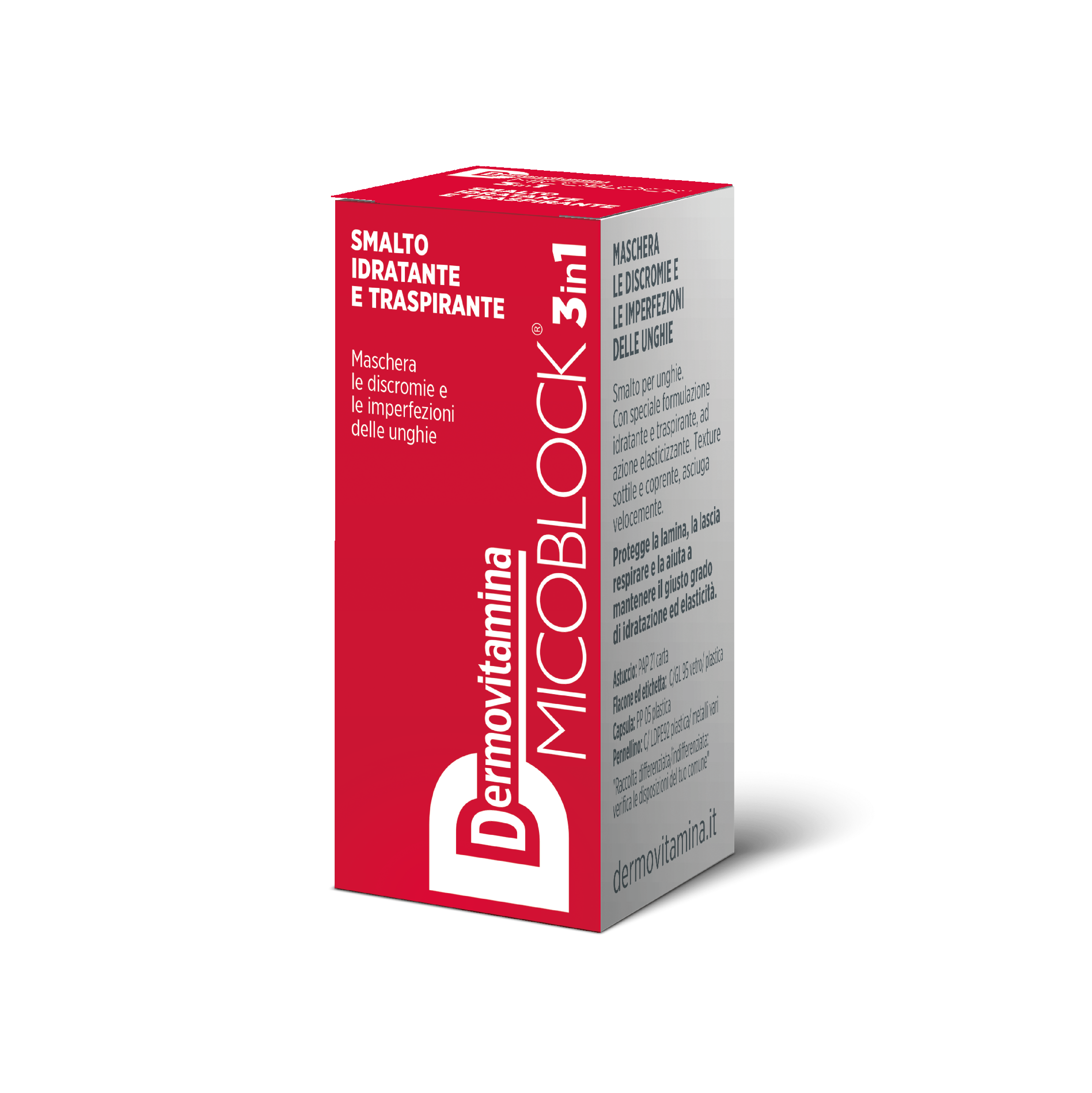 Dermovitamina Micoblock 3 En 1 Esmalte De Uñas Rojo 5ml-4