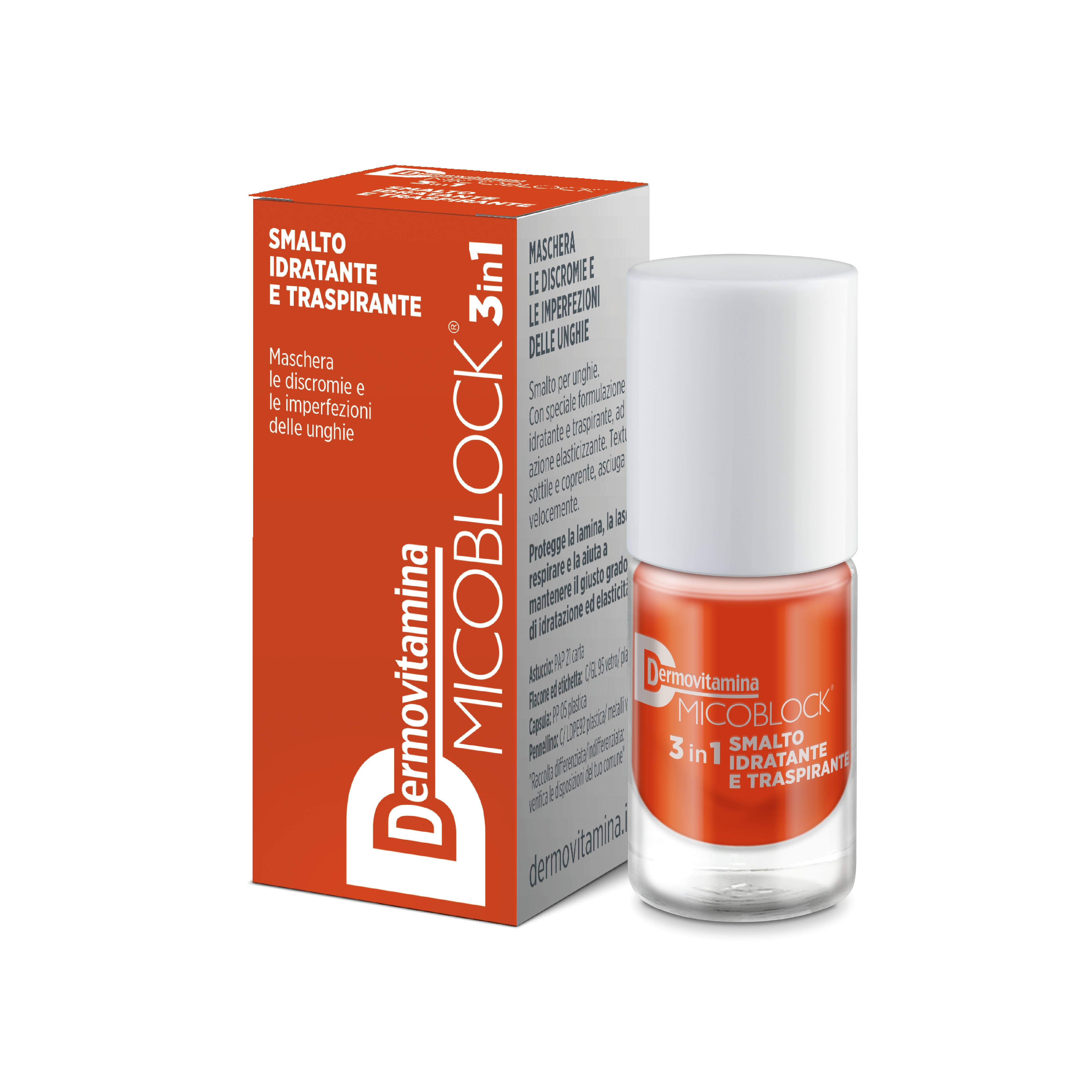 Dermovitamina Micoblock 3 en 1 Esmalte Naranja Oscuro 5 ml