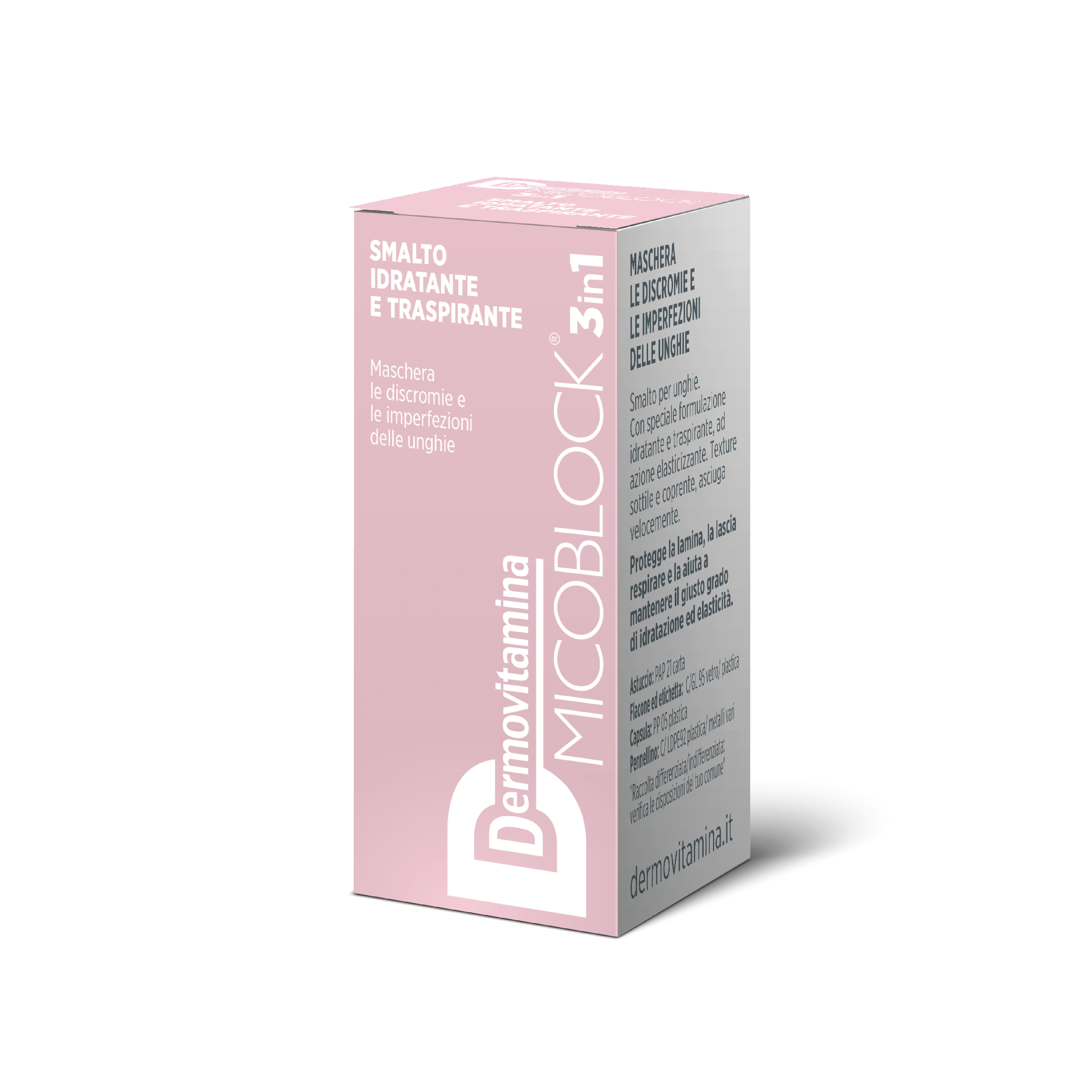 Dermovitamina Micoblock 3 In 1 Smalto Rosa Chiaro 5ml