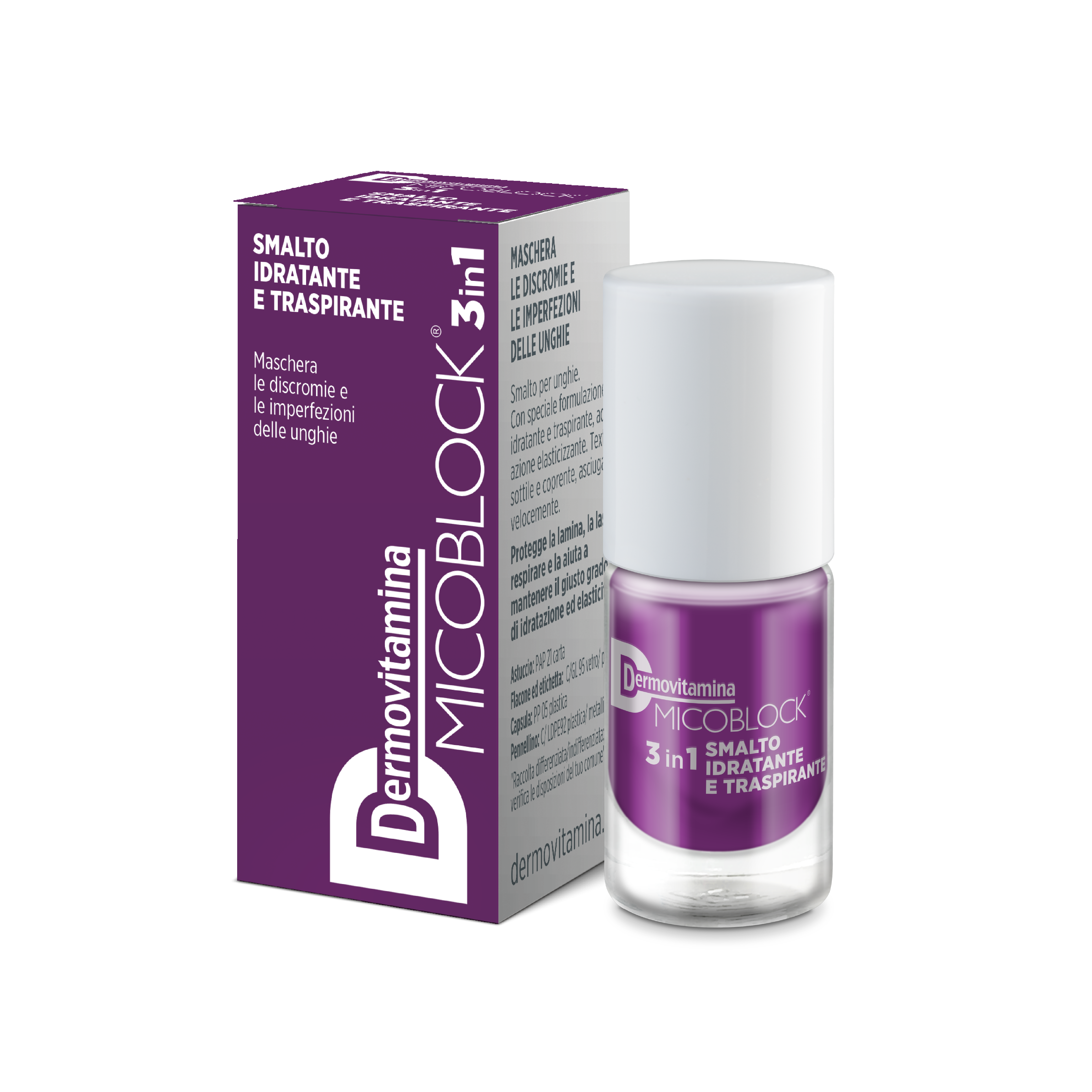 Dermovitamina Micoblock 3 In 1 Smalto Viola 5ml