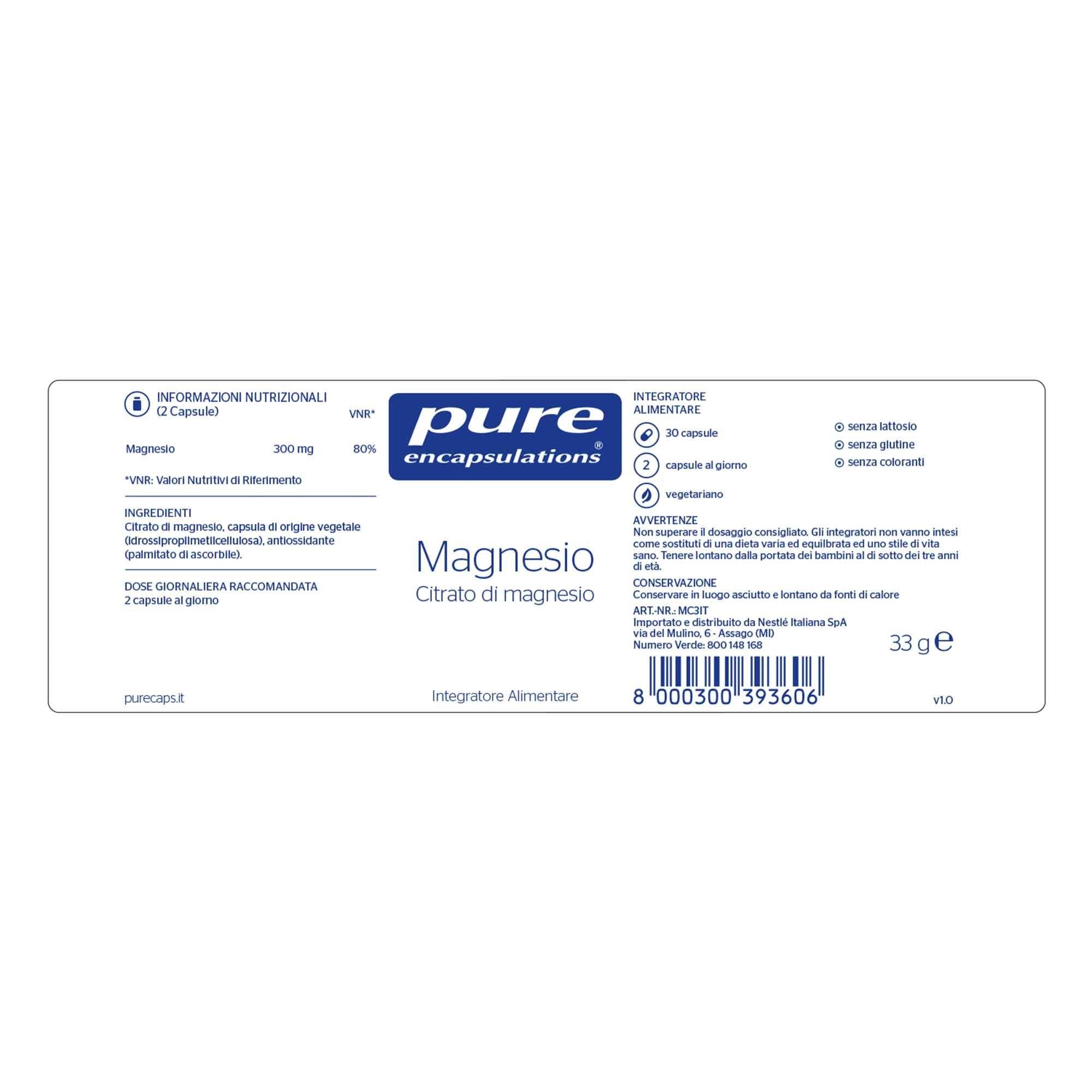 Pure Encapsulations Magnesio 30 Cápsulas-3