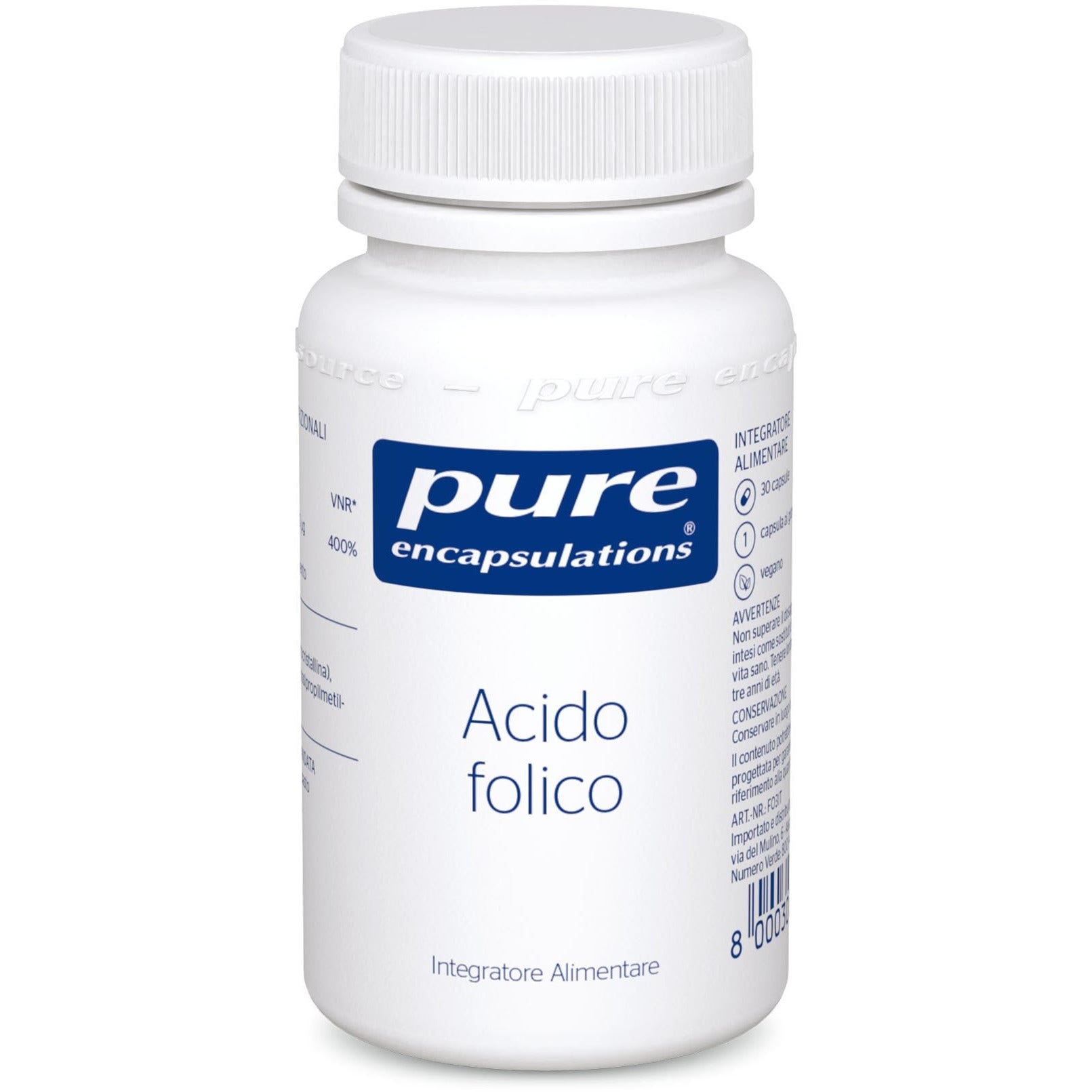 Pure Encapsulations Ácido Fólico 30 Cápsulas-1