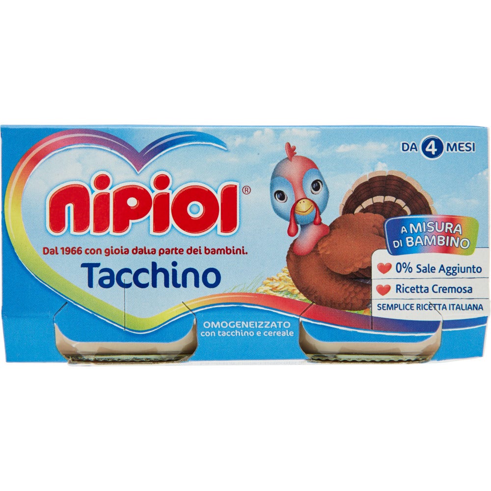 Nipiol Pavo Homogeneizado 2x80g 4Mesi+-2