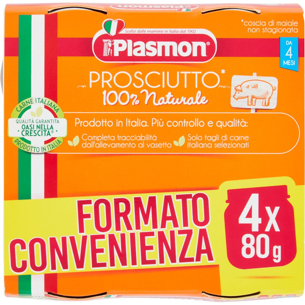 Plasmon Jamón Cocido Homogeneizado 4x80g 4 Meses+-2