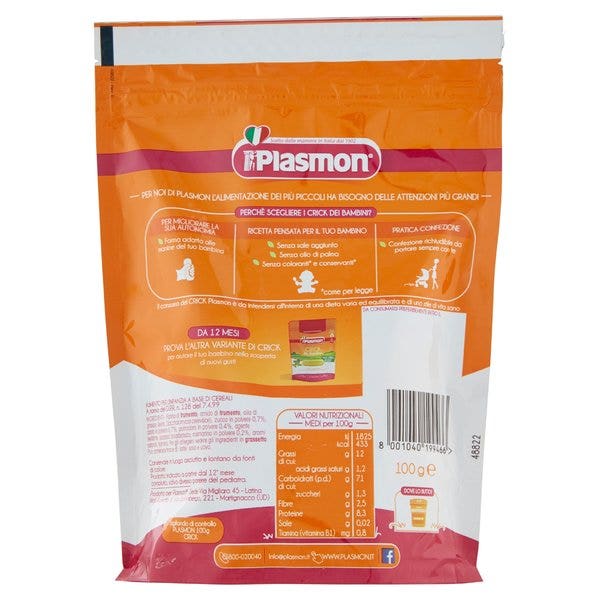 Plasmon Crick Calabaza Zanahoria Romero 100g 12 Meses +-2