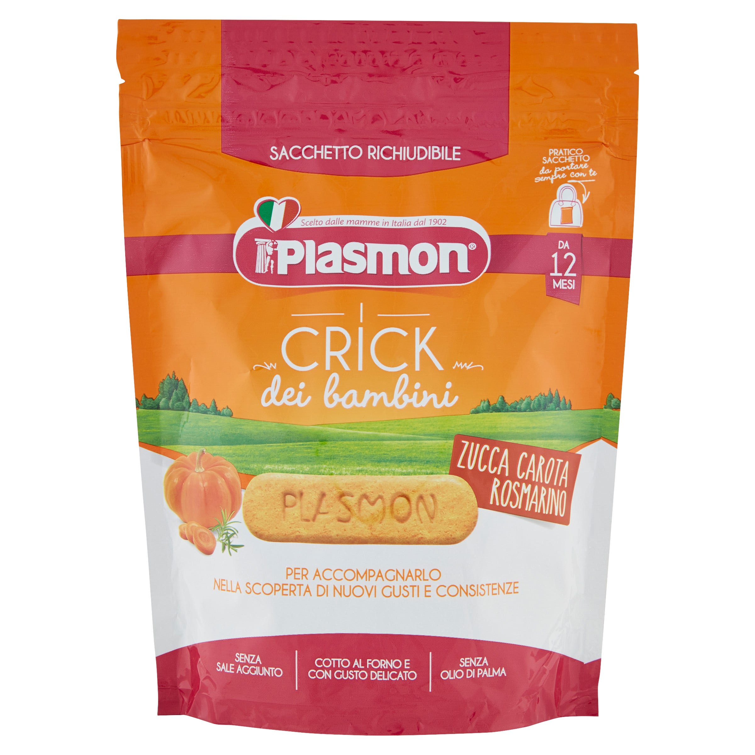 Plasmon Crick Calabaza Zanahoria Romero 100g 12 Meses +-1