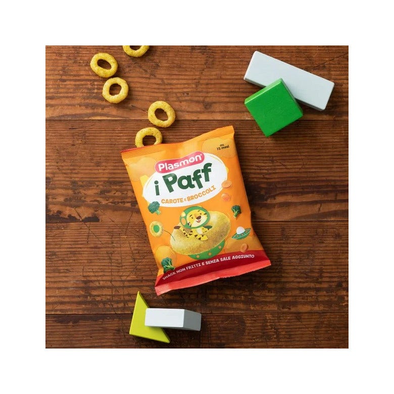 Plasmon Paff Anillos de brócoli y zanahoria 12M+ 15 g