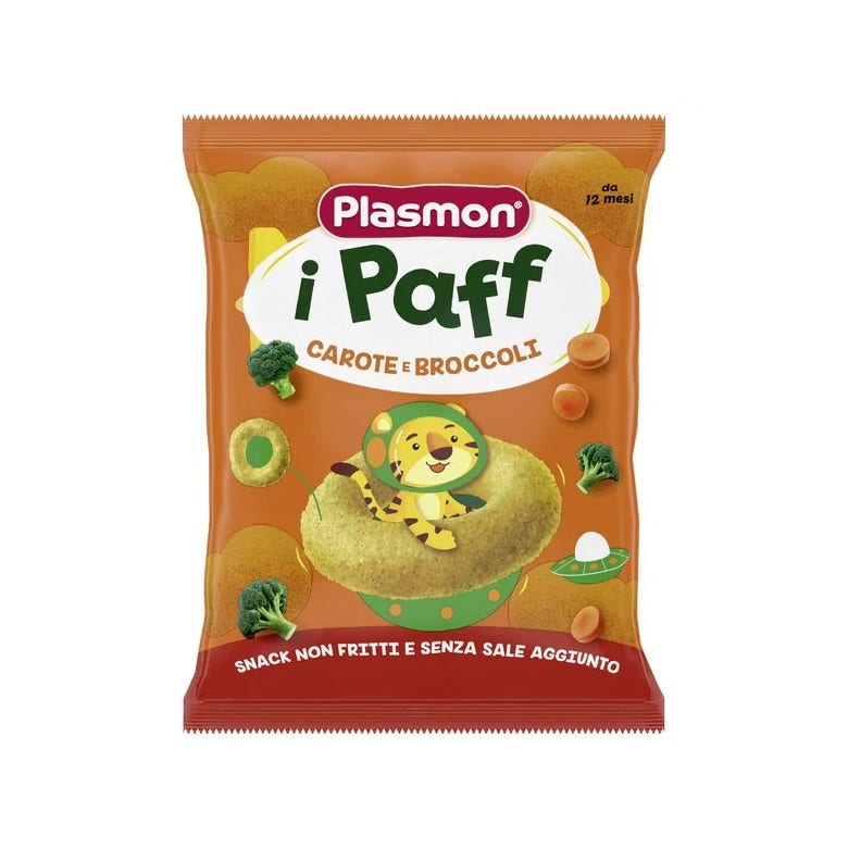 Plasmon Paff Anillos de brócoli y zanahoria 12M+ 15 g