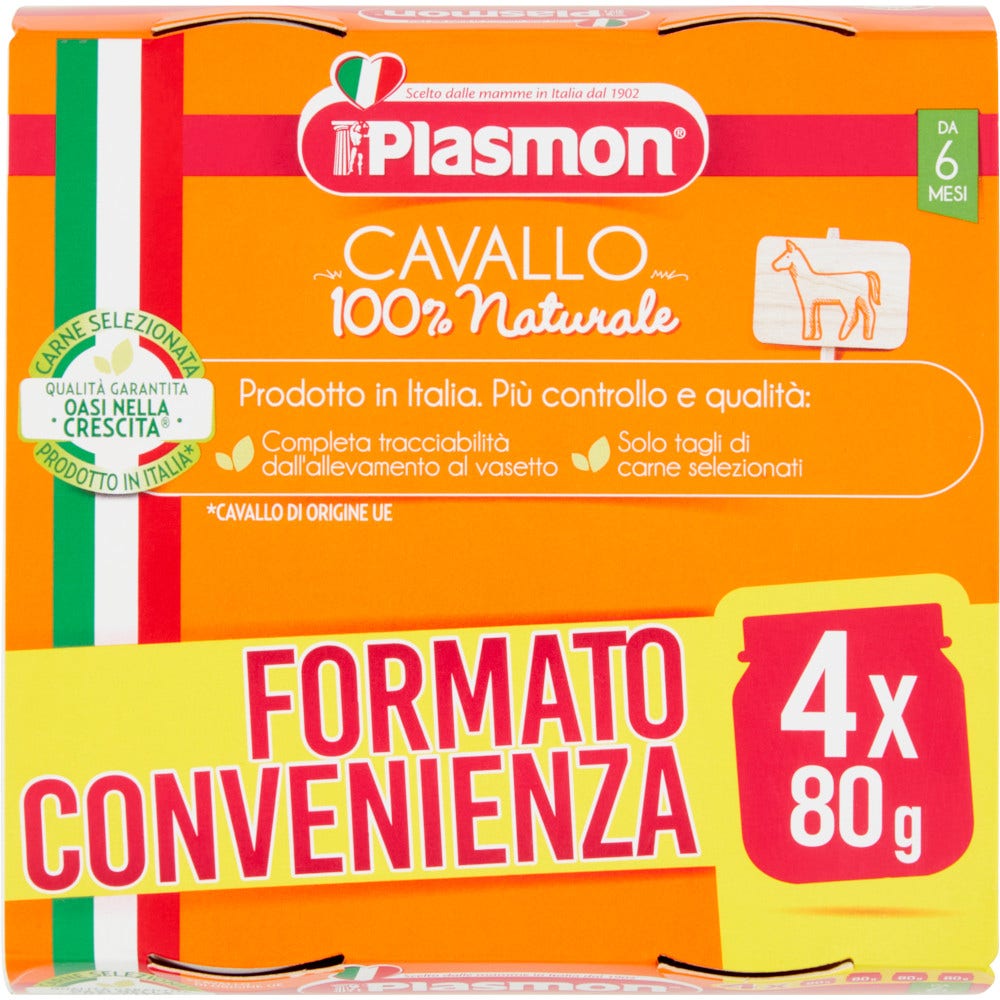 Plasmon Caballo Homogenizado 4x80g 6Mesi+-2