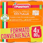 Plasmon Homogenizado Pollo/Ternera 4x80g 6Mesi+-2