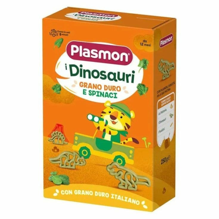 Plasmon Pasta de dinosaurios con espinacas 250 ml 12 meses+