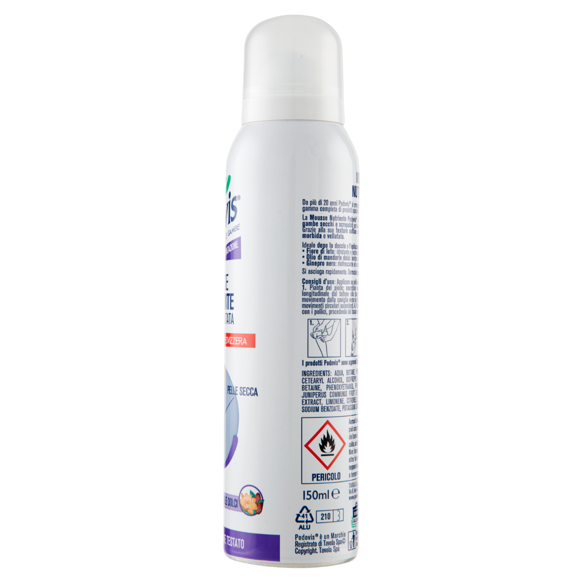 Podovis Mousse Hidratante Nutritiva Piel Aterciopelada 150ml-2
