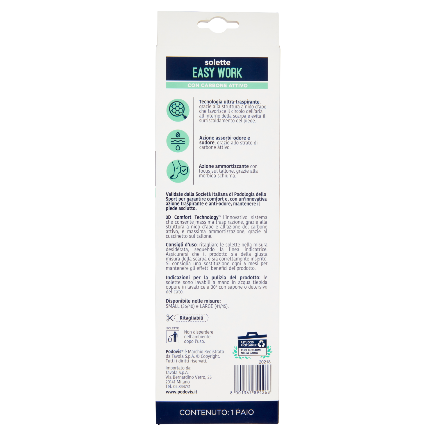 Plantillas Podovis Air Comfort Talla L 1 Par-2