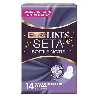 Lines Seda Fina de Noche con Alas, 14 unidades
