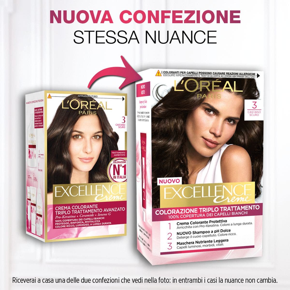 L'Oréal Paris Excellence Hair Color 03 Dark Brown 1 Pieza-2