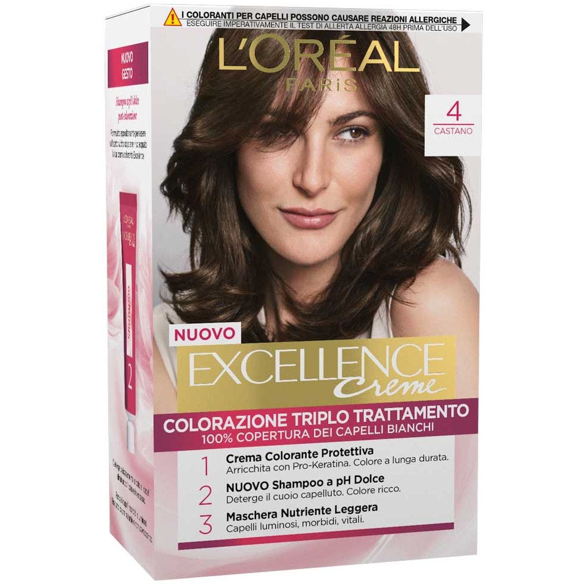L'Oréal Paris Excellence Hair Color 04 Castaño 1 Pieza-1