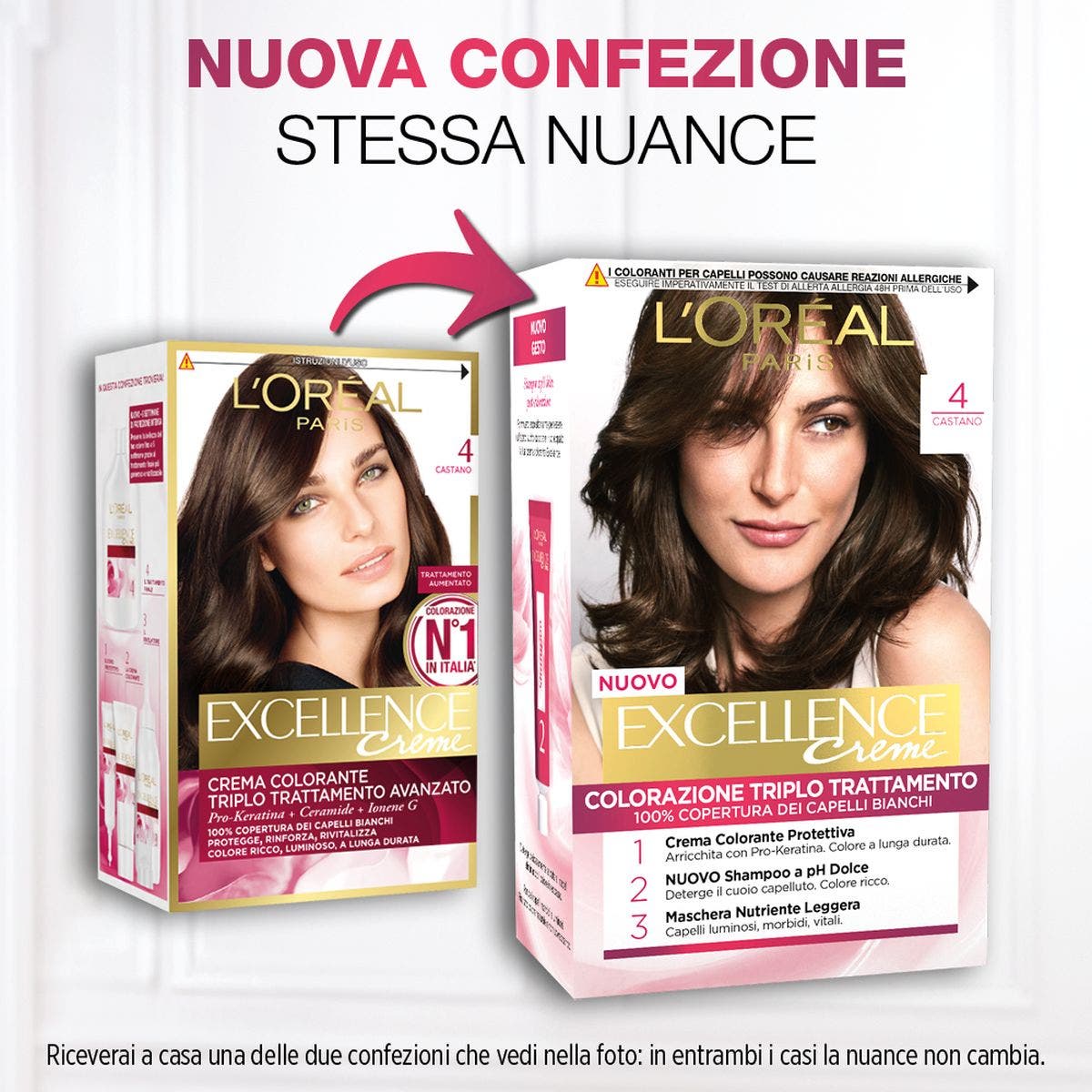 L'Oréal Paris Excellence Hair Color 04 Castaño 1 Pieza-2