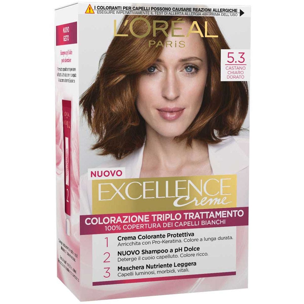 L'Oréal Paris Excellence Hair Color 5.3 Light Golden Brown 1 Unidad-1