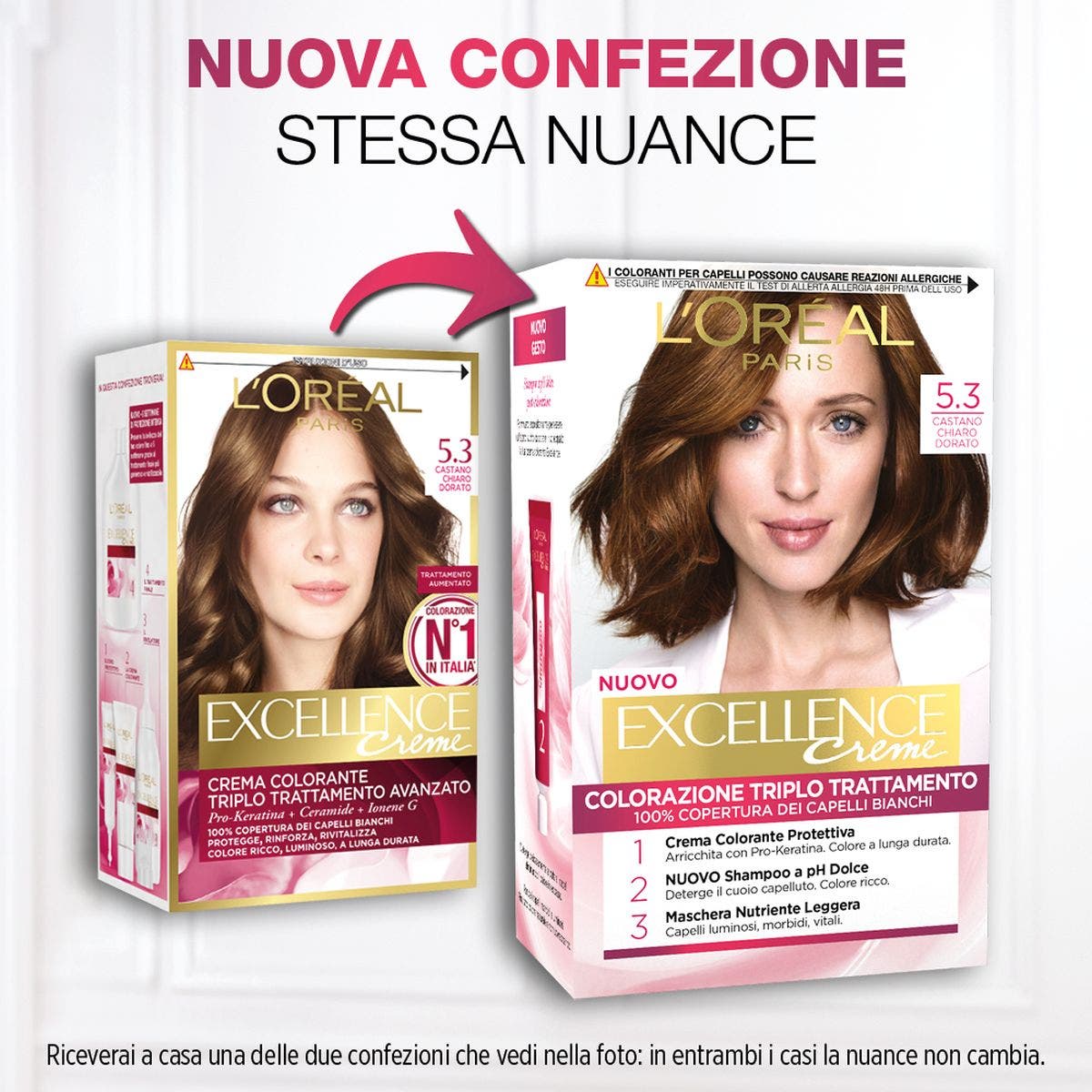 L'Oréal Paris Excellence Hair Color 5.3 Light Golden Brown 1 Unidad-2